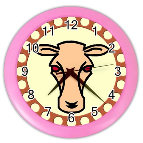 Cow head Color Wall Clock from ArtsNow.com Front