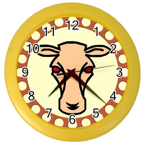 Cow head Color Wall Clock from ArtsNow.com Front