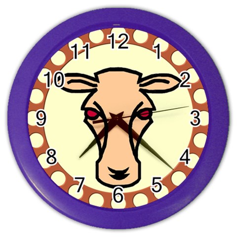 Cow head Color Wall Clock from ArtsNow.com Front