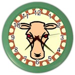 Cow head Color Wall Clock