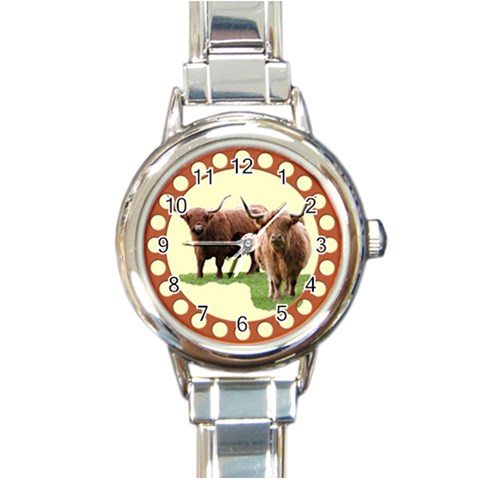 Highland Round Italian Charm Watch from ArtsNow.com Front