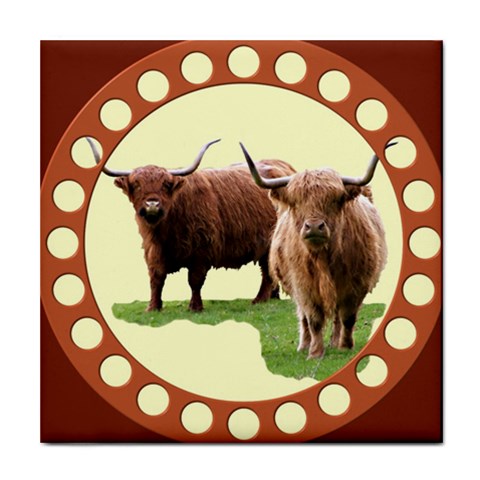 Highland Tile Coaster from ArtsNow.com Front