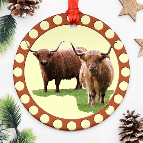 Highland Ornament (Round) from ArtsNow.com Front