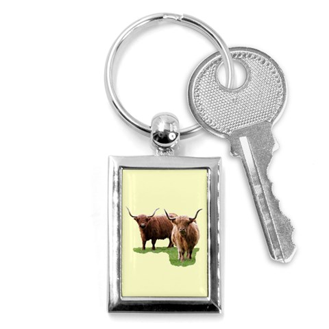 Highland Key Chain (Rectangle) from ArtsNow.com Front