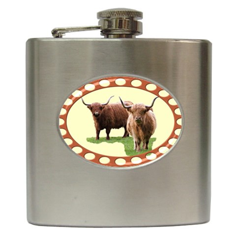 Highland Hip Flask (6 oz) from ArtsNow.com Front
