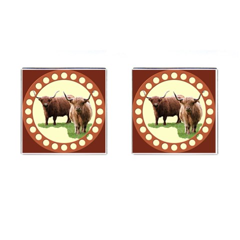Highland Cufflinks (Square) from ArtsNow.com Front(Pair)