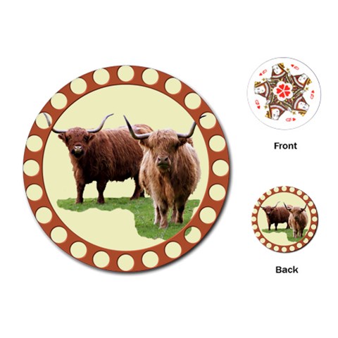 Highland Playing Cards (Round) from ArtsNow.com Front