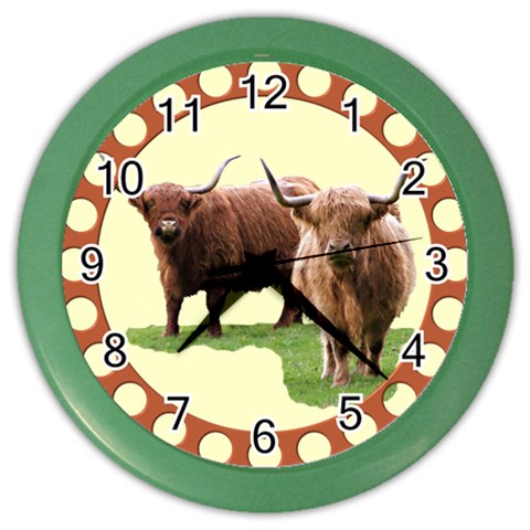 Highland Color Wall Clock from ArtsNow.com Front