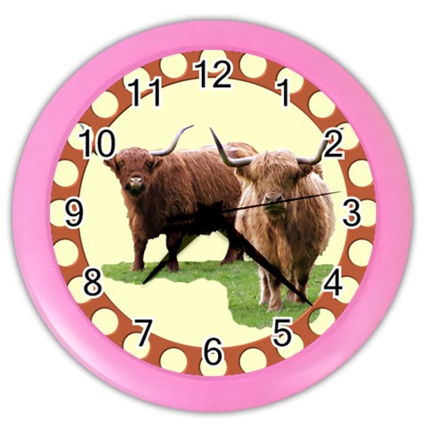 Highland Color Wall Clock from ArtsNow.com Front