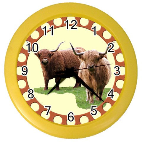 Highland Color Wall Clock from ArtsNow.com Front