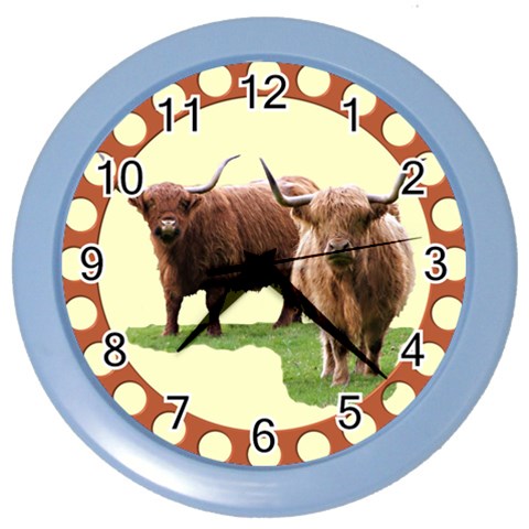 Highland Color Wall Clock from ArtsNow.com Front
