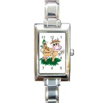 Cute cow Rectangular Italian Charm Watch