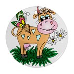 Cute cow Ornament (Round)