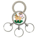 Cute cow 3-Ring Key Chain