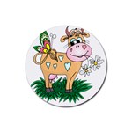 Cute cow Rubber Round Coaster (4 pack)