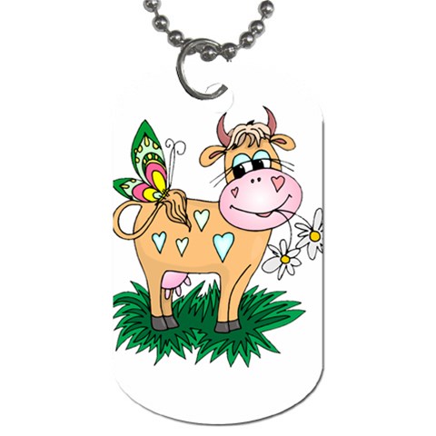 Cute cow Dog Tag (One Side) from ArtsNow.com Front