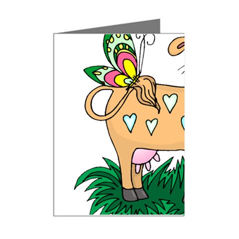 Cute cow Mini Greeting Cards (Pkg of 8) from ArtsNow.com Right