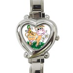 Cute cow Heart Italian Charm Watch