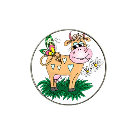 Cute cow Hat Clip Ball Marker from ArtsNow.com Front