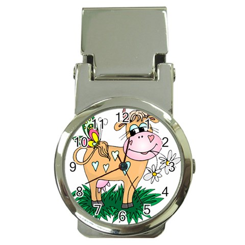 Cute cow Money Clip Watch from ArtsNow.com Front