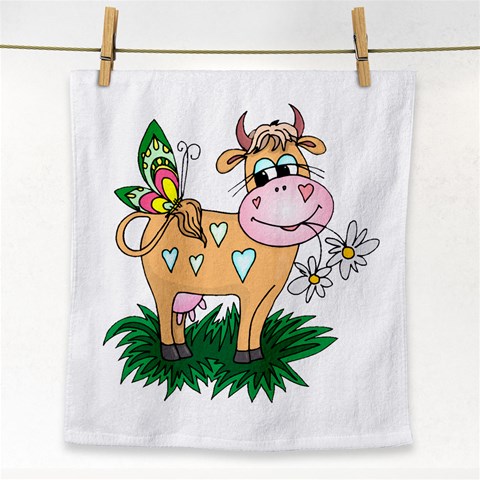 Cute cow Face Towel from ArtsNow.com Front