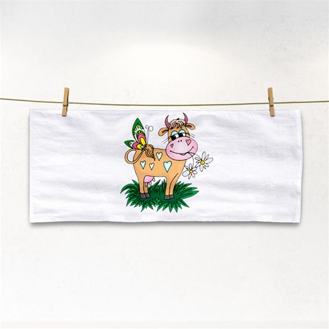 Cute cow Hand Towel from ArtsNow.com Front