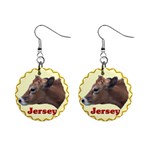 Jersey 1  Button Earrings