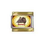 Jersey Gold Trim Italian Charm (9mm)