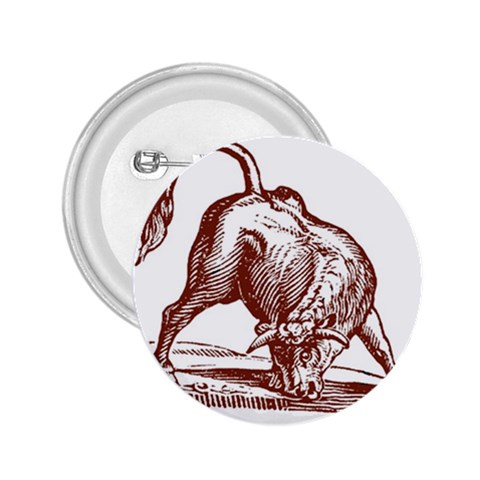 Angry bull 2.25  Button from ArtsNow.com Front