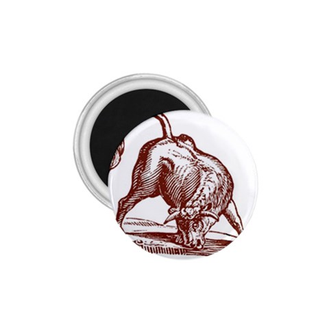 Angry bull 1.75  Magnet from ArtsNow.com Front