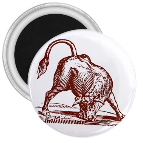 Angry bull 3  Magnet from ArtsNow.com Front
