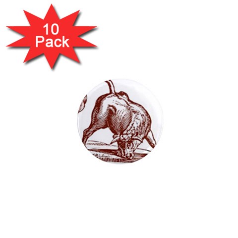 Angry bull 1  Mini Magnet (10 pack)  from ArtsNow.com Front