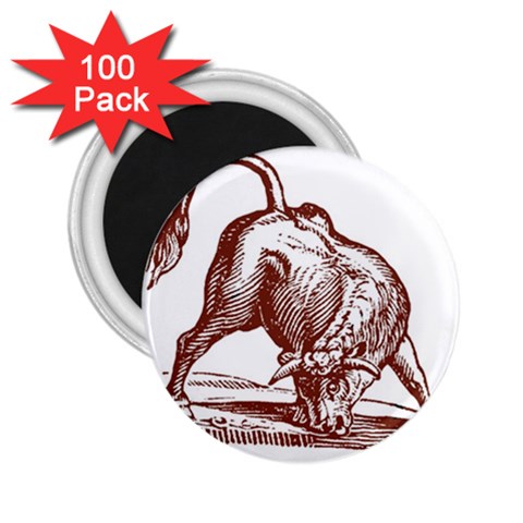 Angry bull 2.25  Magnet (100 pack)  from ArtsNow.com Front