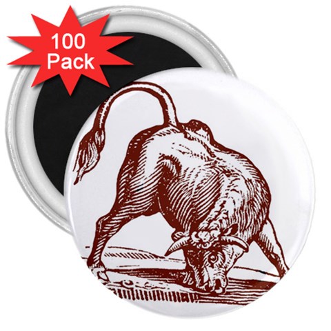 Angry bull 3  Magnet (100 pack) from ArtsNow.com Front