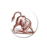 Angry bull Magnet 3  (Round)