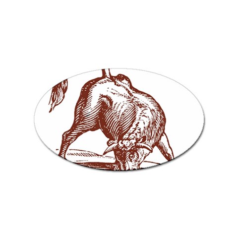 Angry bull Sticker Oval (10 pack) from ArtsNow.com Front