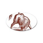 Angry bull Sticker Oval (100 pack)