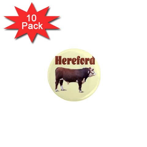 Hereford 1  Mini Magnet (10 pack)  from ArtsNow.com Front