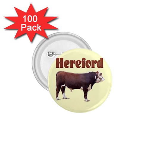 Hereford 1.75  Button (100 pack)  from ArtsNow.com Front