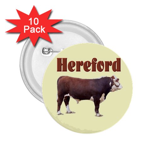 Hereford 2.25  Button (10 pack) from ArtsNow.com Front