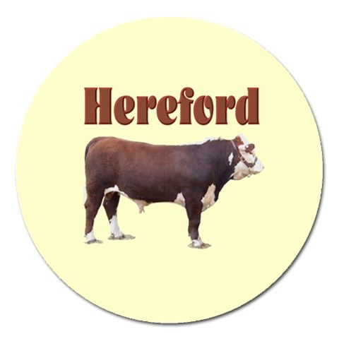 Hereford Magnet 5  (Round) from ArtsNow.com Front