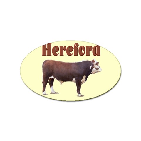 Hereford Sticker Oval (100 pack) from ArtsNow.com Front