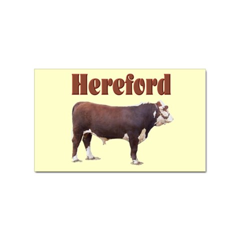 Hereford Sticker Rectangular (10 pack) from ArtsNow.com Front