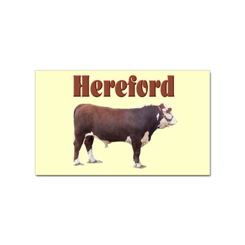 Hereford Sticker Rectangular (100 pack) from ArtsNow.com Front