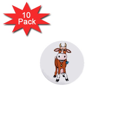 Cow 1  Mini Button (10 pack)  from ArtsNow.com Front