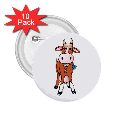 Cow 2.25  Button (10 pack) from ArtsNow.com Front