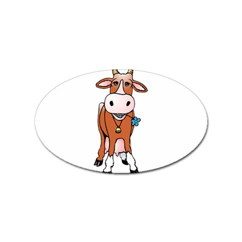 Cow Sticker Oval (10 pack) from ArtsNow.com Front