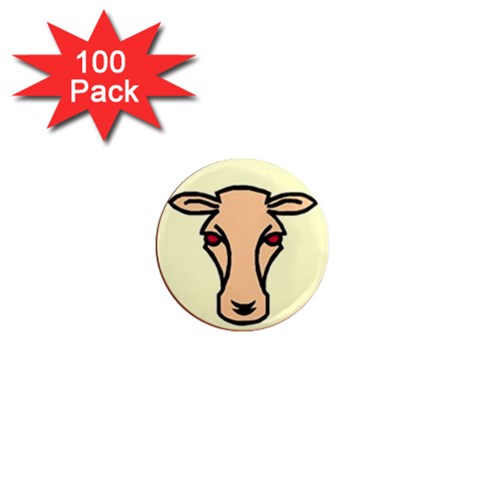 Cow head 1  Mini Magnet (100 pack)  from ArtsNow.com Front