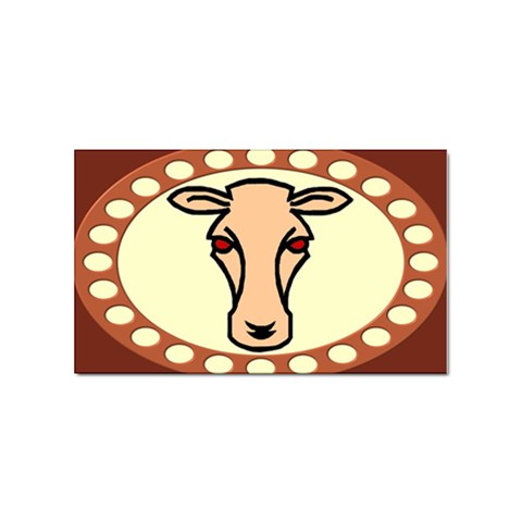 Cow head Sticker (Rectangular) from ArtsNow.com Front