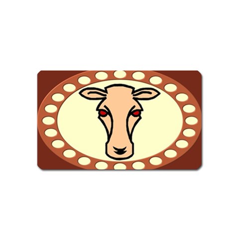 Cow head Magnet (Name Card) from ArtsNow.com Front